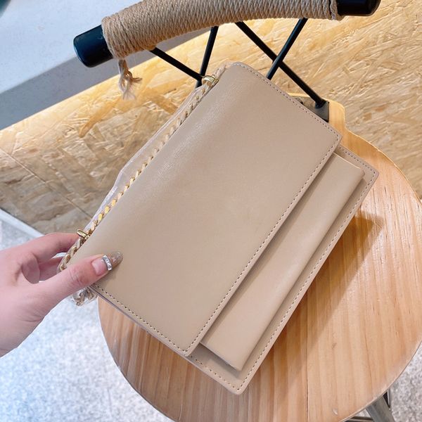 

handbags lady shoulder bags fashion sunset chain bag women leather crossbody pocket purse 24cm