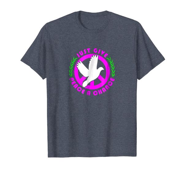 

just give peace a chance - dove war symbol, White;black