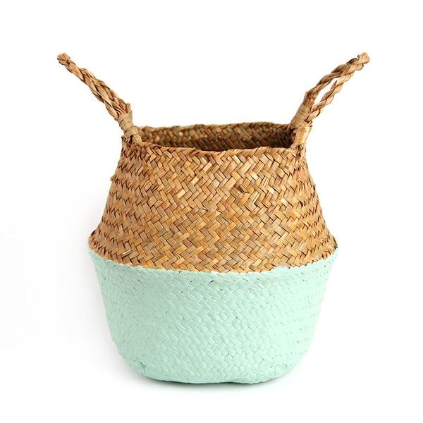 

storage baskets seaweed laundry basket natural flower vase pot nursery tripe home decoration toy