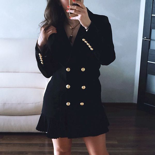 

dress Msxu elegant vintage feminine engraved button plied tight sheath hanger office work lady suit business, Black;gray