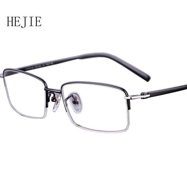 

fashion men pure titanium eyeglasses frames brand myopia glasses frame for male size 55-17-140 y1005 sunglasses, Black