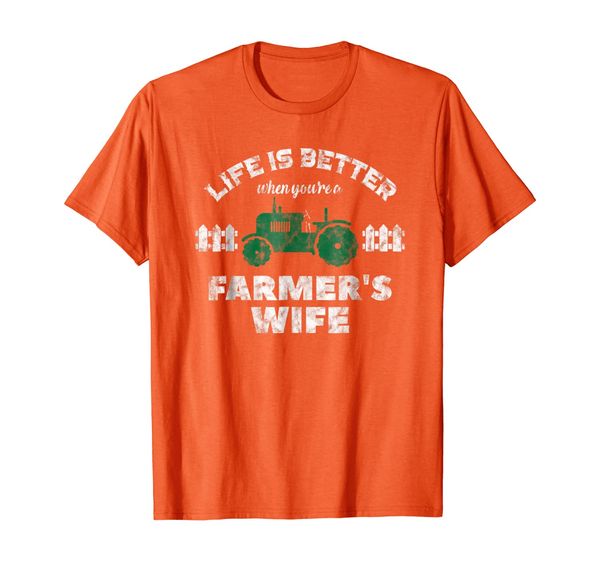 

life is better when you're a farmer's wife shirt w/ tractor, White;black