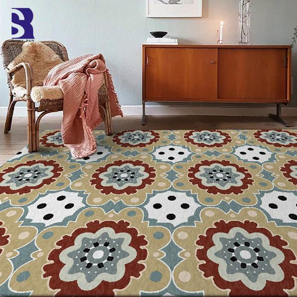 

sunnyrain 1-piece fleece print area rug for living room large bedroom kitchen rugs washable carpets