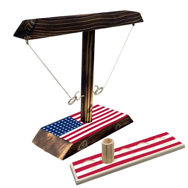 

friends gathering interactive table game handmade wooden ring toss hooks fast-paced for bars home funny small animal supplies
