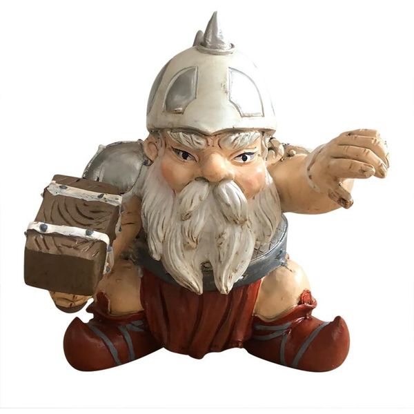 

garden decorations resin gnome figure sculpture viking norse dwarf outdoor statue decoration figurine ornaments figurines crafts