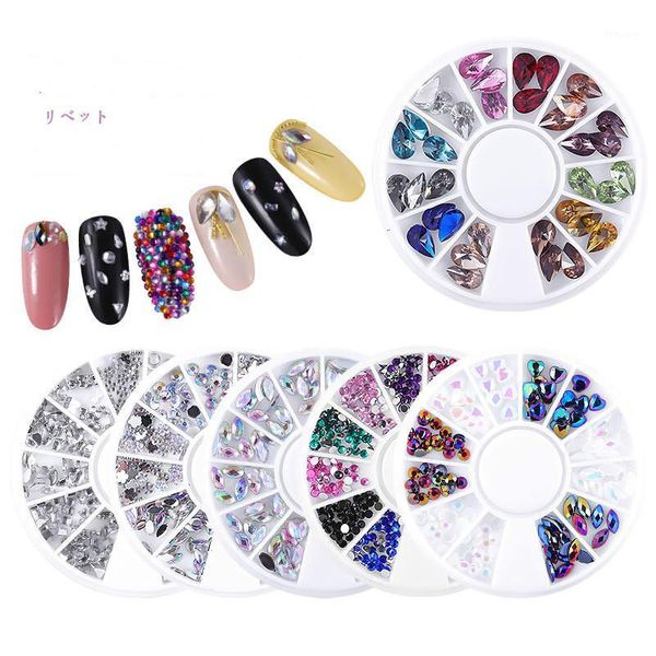 

grid/set mix colors 3x6mm horse eye resin nail rhinestones crystal non fix flat back glitters to diy art jewelry1, Silver;gold