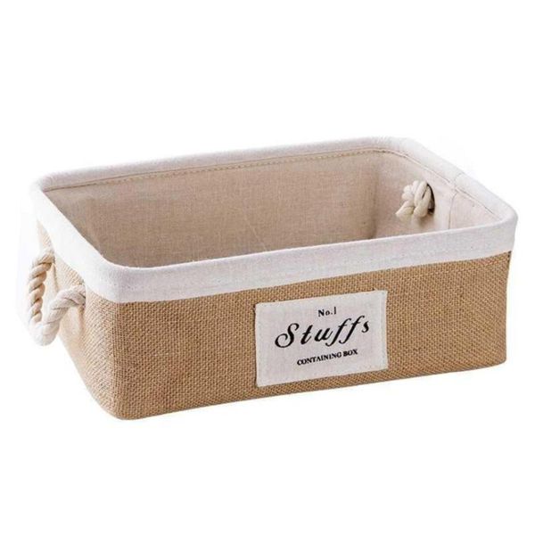 

storage baskets department store household jute sundries box toy organizing clothes oval deskcontainer tea table snack basket