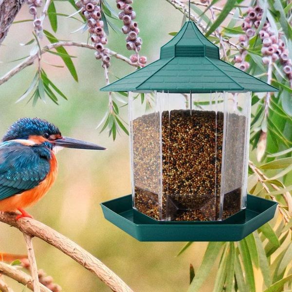

other bird supplies hexagon wild feeding container plastic outdoor garden large capacity hanging feeder outside decoration