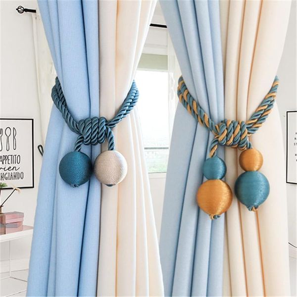 

curtain straps modern european-style living room bedroom wild tie rope hanging ball holder buckle tj2086 other home decor