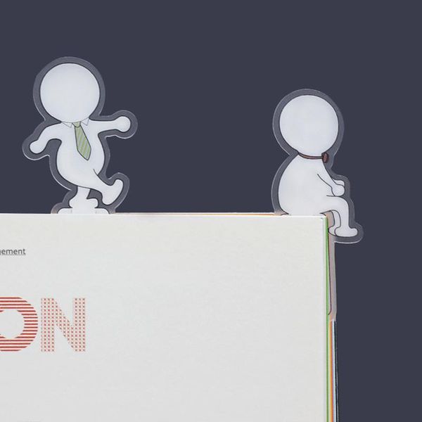 

cute cartoon student office bookmarks, lonely villain, funny creative markers, two types of paging folders, five optional packag bookmark