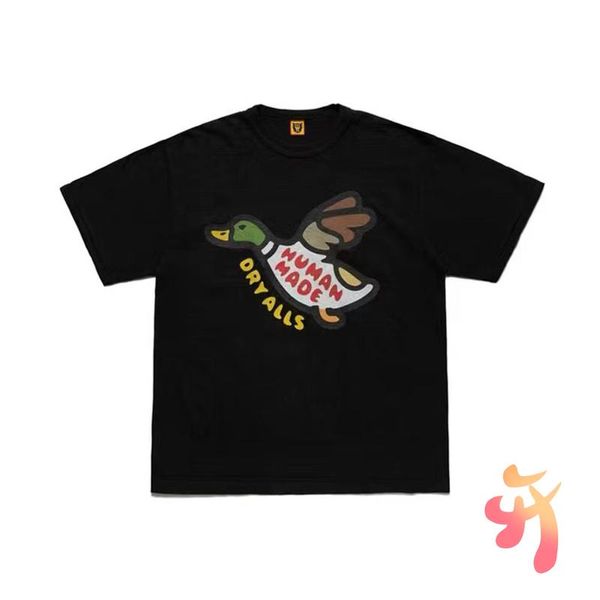 

men's t-shirts oversize human made women's cartoon flying duck logo print short sleeves fashion tshirts, White;black