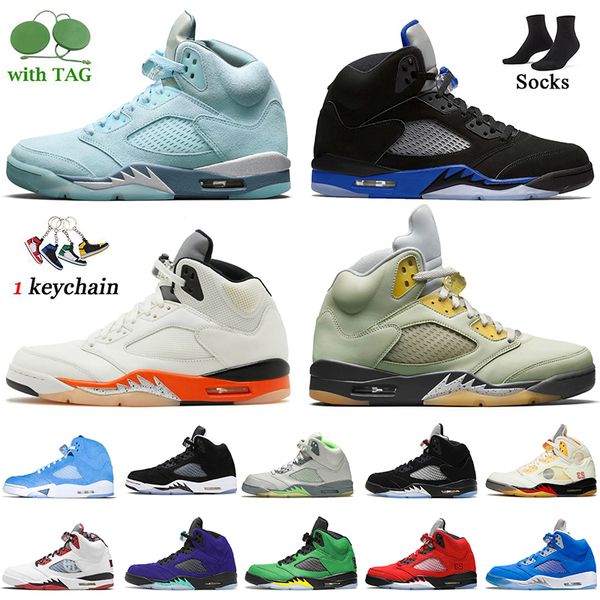 

2022 mens basketball shoes jumpman 5 5s shattered backboard oreo bluebird green bean jade horizon unc raging bull florida gators women men s, White;red