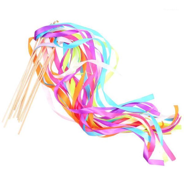 

party decoration 10pcs fairy sticks wedding ribbon wands random color1