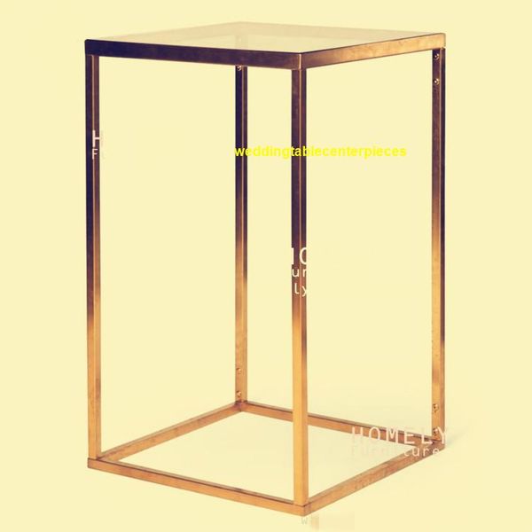 

party decoration 10pcs 60cm tall )gold mental cylinder plinth wedding display stand for hall