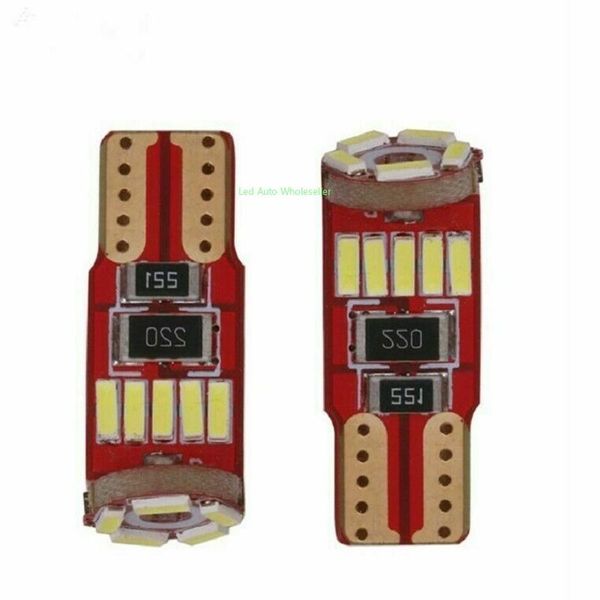 

emergency lights wholesale 50pc w5w led 168 194 t10 4014 15-smd bulbs for car interior trunk/door/side marker lamp canbus white 6500k 12v
