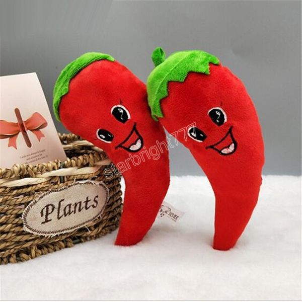 20 cm simulação vermelha pimenta pelúcia brinquedo pp algodão cheia simulação vegetal pingente