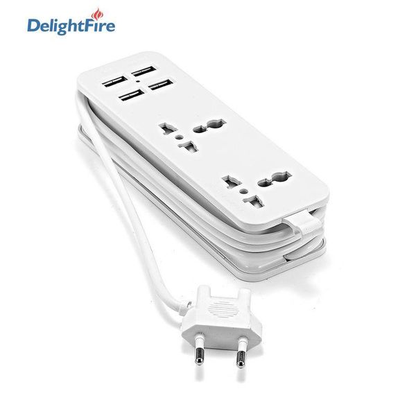 

smart power plugs eu plug strip with usb portable extension white socket 1.5m cable travel adapter phone wall charger