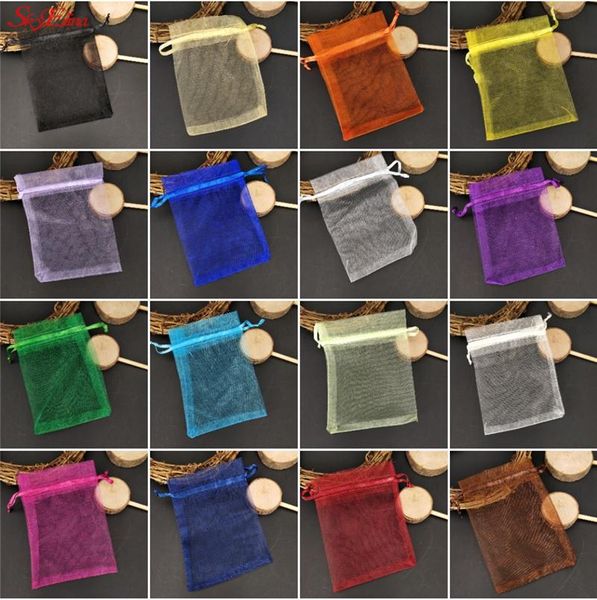 

gift wrap 50pcs 7x9 9x12 10x15 13x18cm organza bags jewelry packaging bag wedding party decoration favors drawable bag&pouches7z