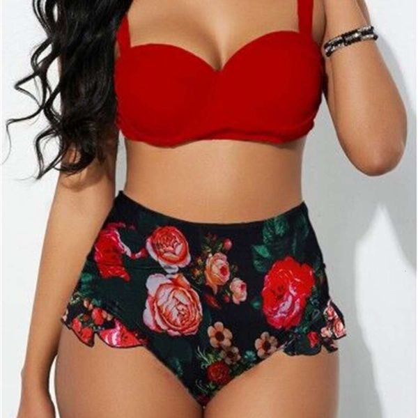 

2020 swimsuit bikini high waist split hard bag solid flash, White;black