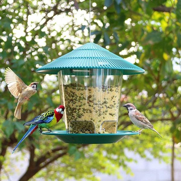 

other bird supplies waterproof gazebo hanging wild feeder outdoor container with hang rope feeding house type decor