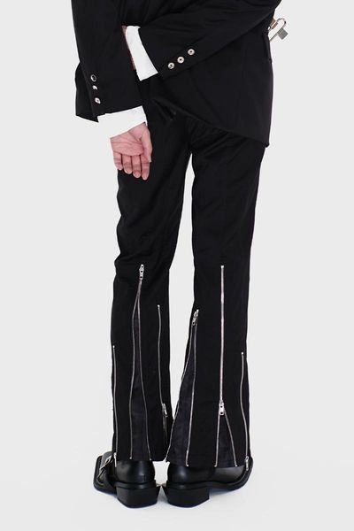 

men's pants 27-46 2021 clothing niche design silhouette micro flared straight trousers plus size costumes, Black