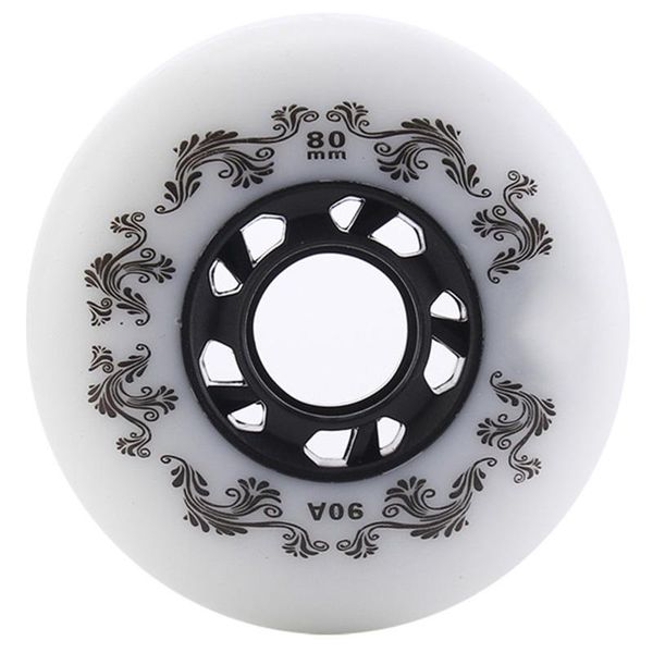

inline & roller skates hg-90a skating pulley skateboard wheel 80mm 8 pieces / set white