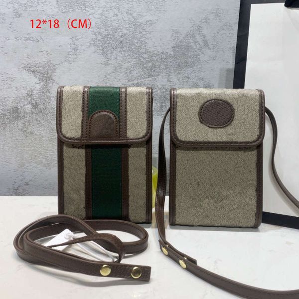 

mini designer phone bag letter printing retro style women men crossbody bag key coin purse