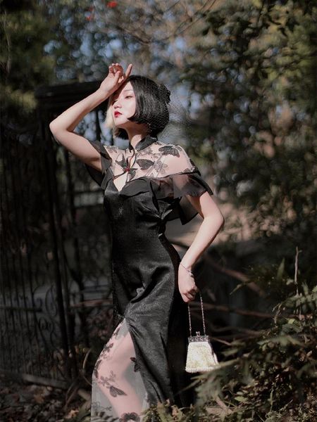 

with shoulder-straps small shawl two-piece lotus leaf splicing daily french platycodon grandiflorum floral skirt ethnic clothing, Red