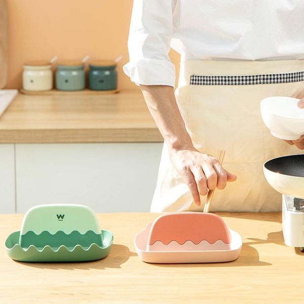 

pot lid spoon holders fork spatula shelf rack organizer plastic rest chopsticks holder non-slip spoons pad kitchen tools hooks & rails