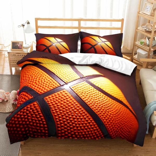 

bedding sets custom football set boys sports duvet cover twin full  king bed soccer ball home decor 2/3pcs