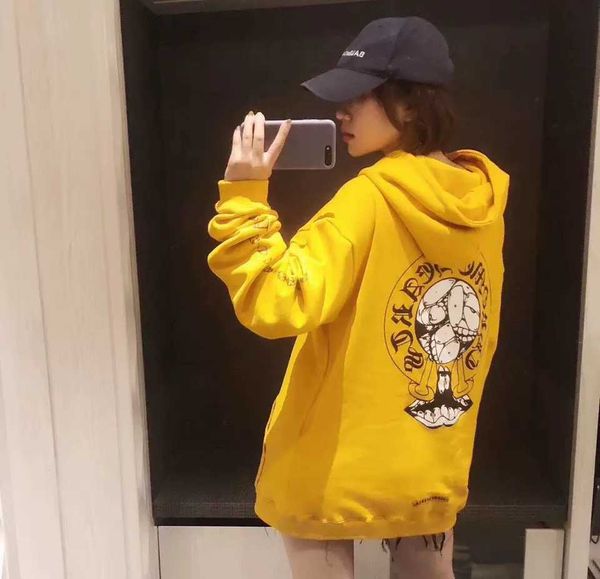 

chrome/heartslimited hong kong crosin sweater ch new miami cartoon red yellow horseshoe hoodies for men and women, White;black