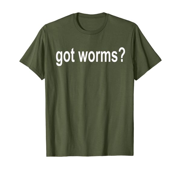 

got worms t shirt -worm farmer - fishing shirt, White;black