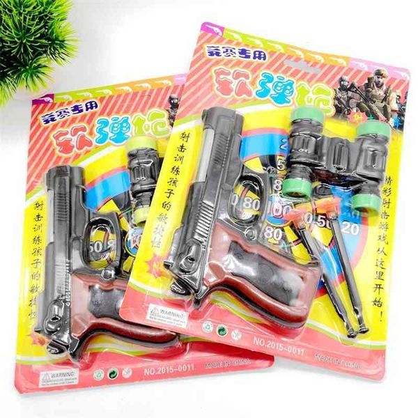 

gun children's toy soft card pistol + telescope suction cup bullet set night market