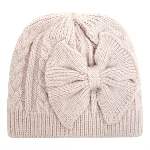 

baby hats newborn caps toddler hat autumn winter girls cotton wool knitted cap keep warm bow kids accessories beanies 0-12months b8701, Yellow