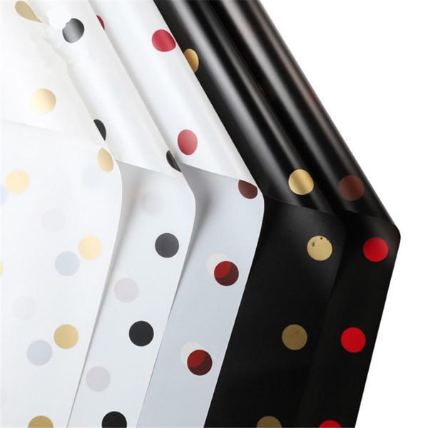 

20pcs high-end flower wrapping paper with dots waterproof bouquet packaging materials jelly film diy craft art supplies other arts and craft