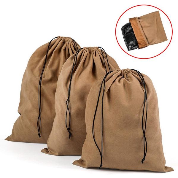 

storage bags suede travel drawstring tote bag organizer for underwear toy handbag dust-proof home organization