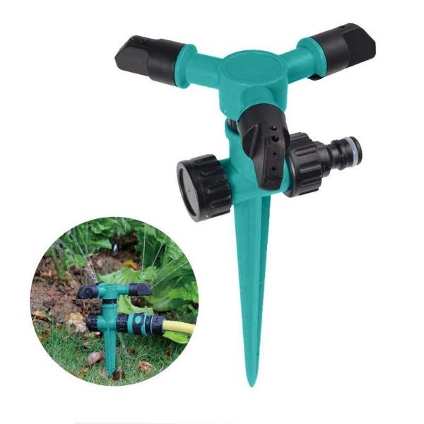 

fast delivery automatic water garden sprinkler spike lawn grass 360 degree rotating with stake irrigation watering equipments