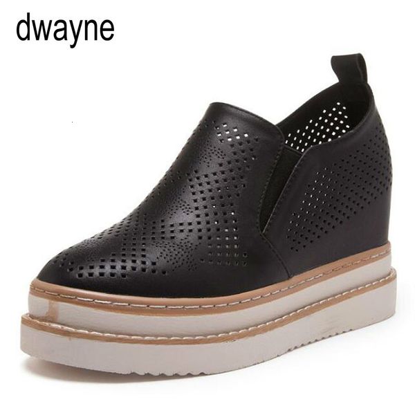 

shoe 2021 arrival of women breathing creepers flat platform woman will see casual leather genuine thick shoes tyu7 ffhn, Black