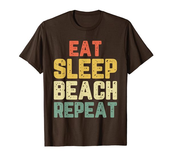

Eat Sleep Beach Summer Vacation Funny Gift Vintage T-Shirt, Mainly pictures