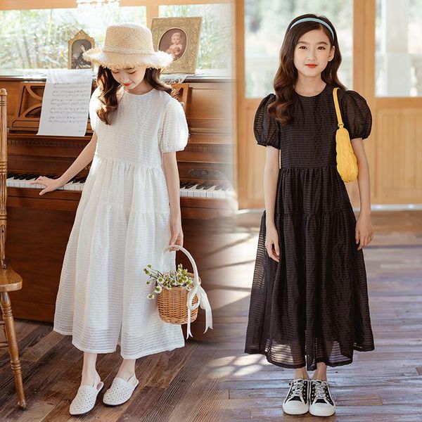 

girl's dresses 6 to 16 years, 2021 girls summer dress chiffon kids with cotton lining children clothes teen maxi for party,#6084, Red;yellow