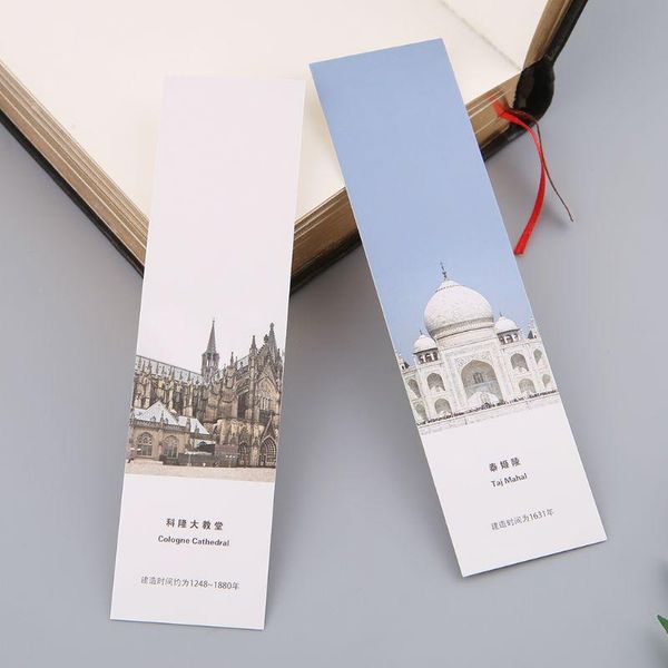 

30pcs creative chinese style paper bookmarks painting cards retro beautiful boxed bookmark commemorative gifts t5ua