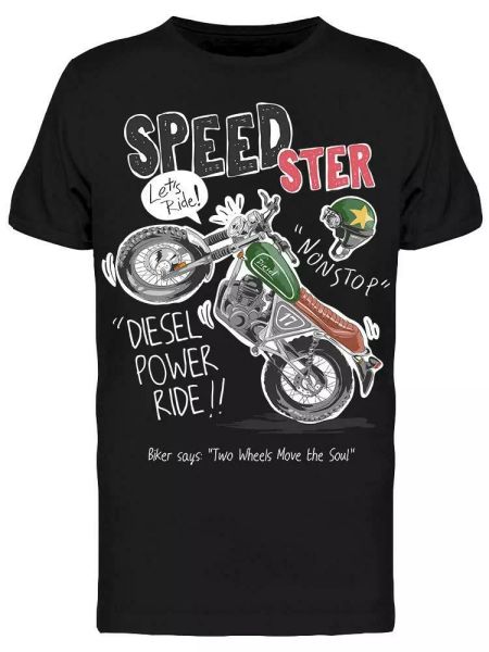 

speedster slogan men's tee -image by shutterstock, White;black