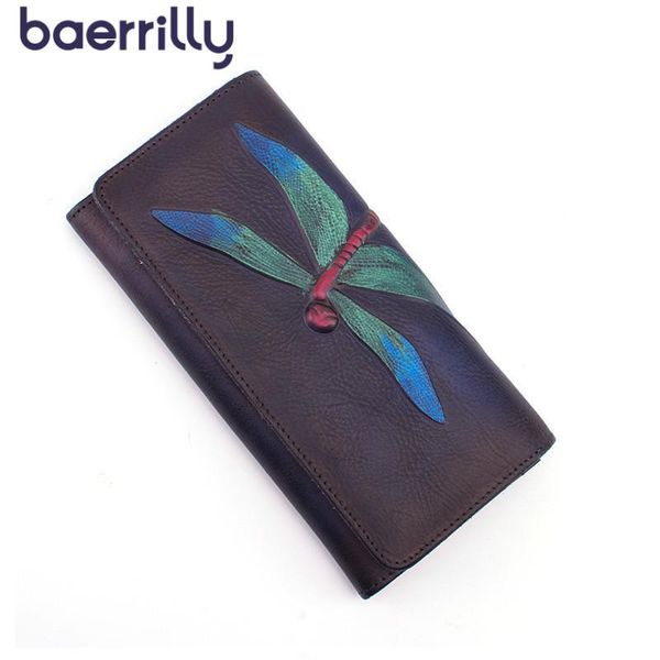 

wallets national style women with phone case coin purse leather female long clutch bags genuine wallet card holder, Red;black