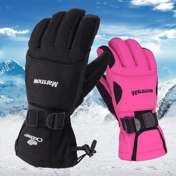 

ski gloves 2021 winter women plus velvet motorcycle men windproof waterproof thickened warm