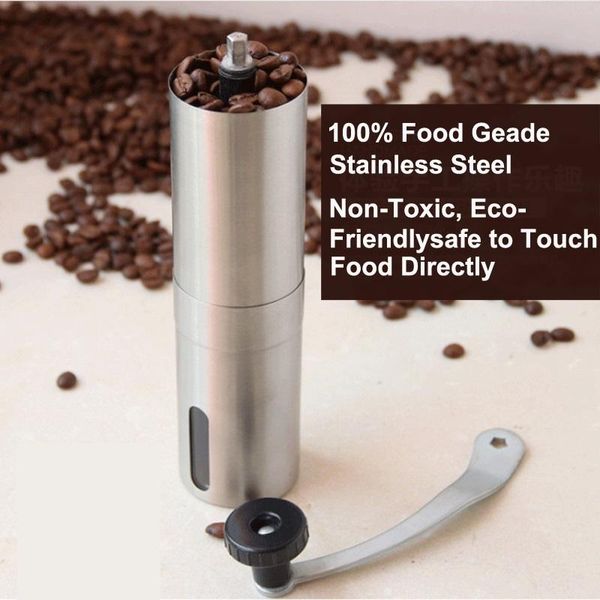 

manual coffee grinders silver grinder mini stainless steel hand handmade bean mill kitchen grinding making tools