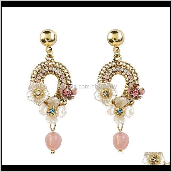 

dangle & chandelier delivery 2021 fashion trendy rhinestone flowers for vintage temperament women drop earrings sweet jewelry 0vxdz, Silver