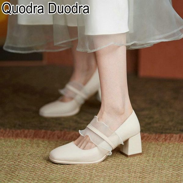 

dress shoes women pumps maryjanes thick high heels chunky square toe bud silk solid casual party elegant fashion big size 33-43 37, Black