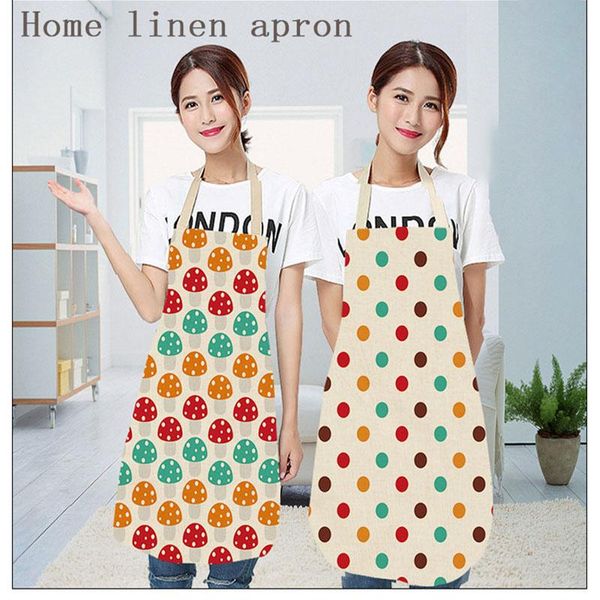 

sleeveless small dots kitchen apron with two sizes cotton material no fade easy clean for men women baking accessories aprons