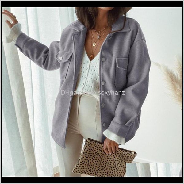 

wool blends outerwear & womens clothing apparel drop delivery 2021 fashion elegant girls plus size jacket chic vintage women long sleeve woo, Black
