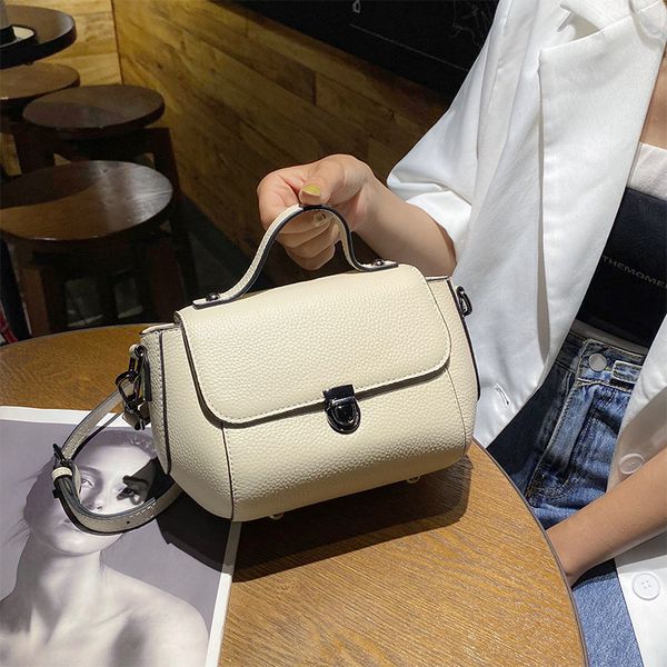 

hbp first layer cowhide womens spring and summer new messenger mini retro simple square bag one shoulder small fashion